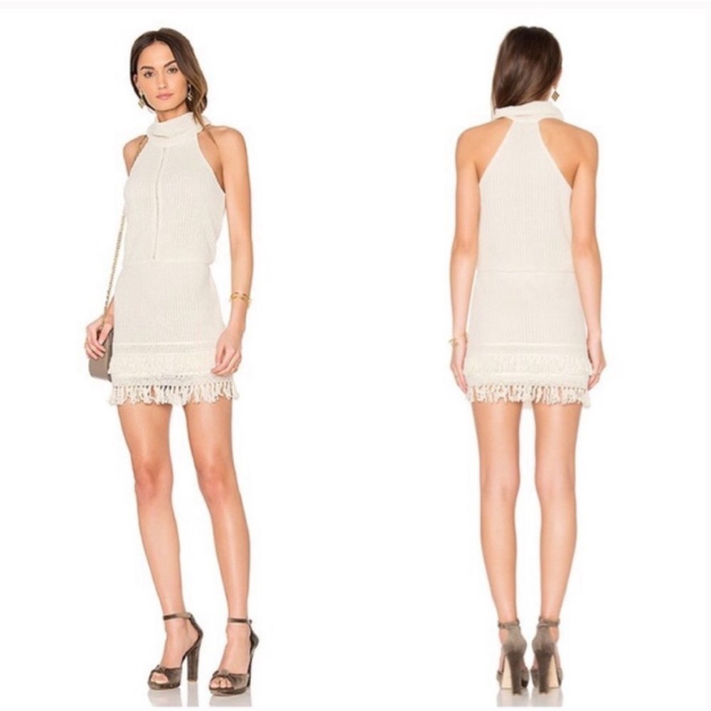 Saylor Mini Tassel Knit Sweater Resort Dress | Small